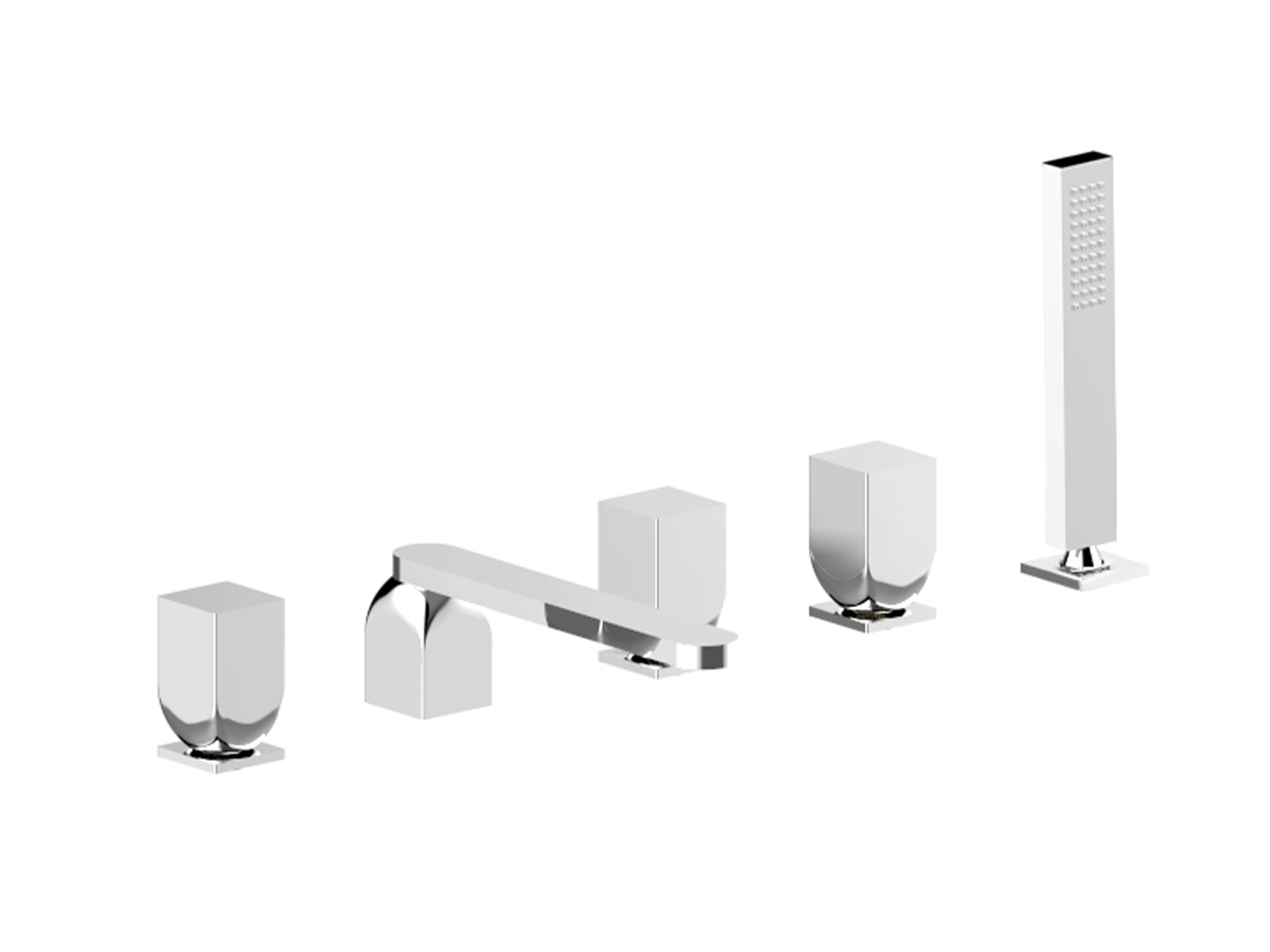 Deck-mounted 5-hole bath mixer HI-RISE_RI000260 - v1