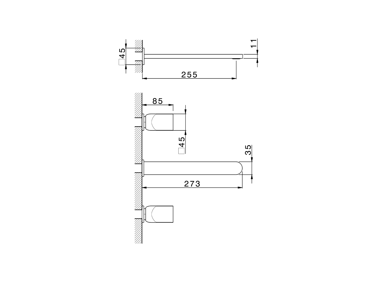 Exposed part for concealed washbasin mixer HI-RISE_RI013511 - v1