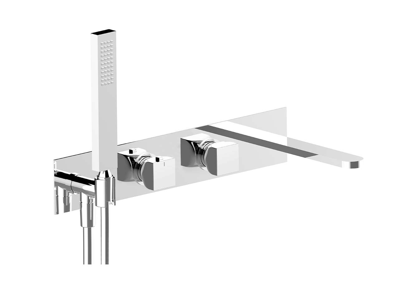 CisalExposed part for con.thermo. bath mixer, 2-outlet HI-RISE_RI019440