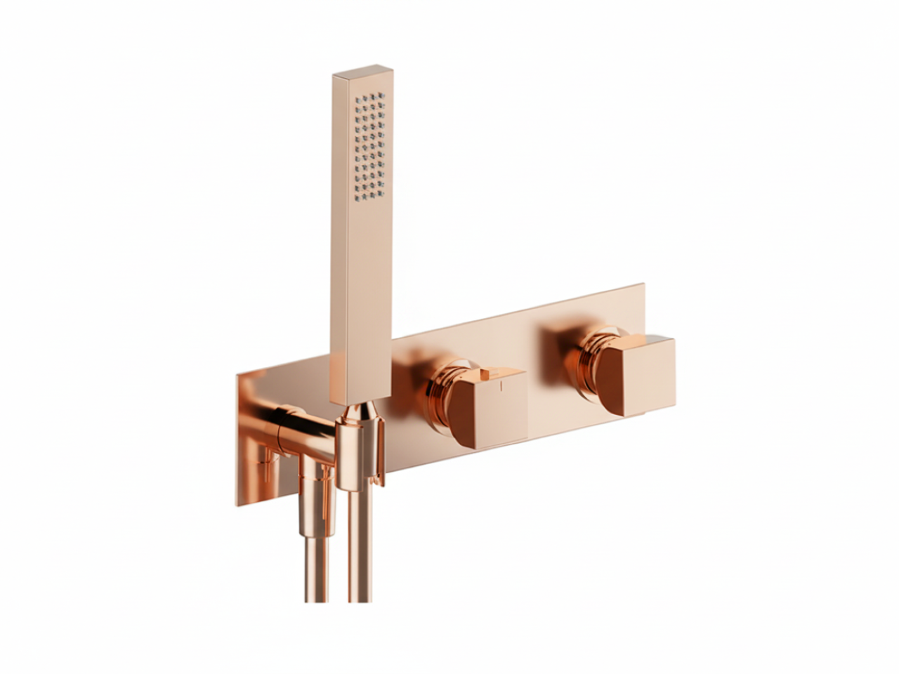 Exposed part for con.thermo.shower valve,2-outlets HI-RISE_RI019640 -1