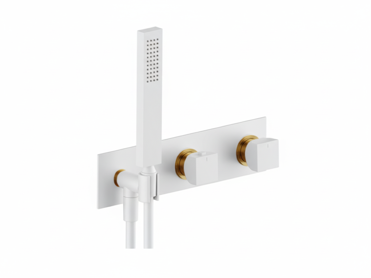 Exposed part for con.thermo.shower valve,2-outlets HI-RISE_RI019640 -1