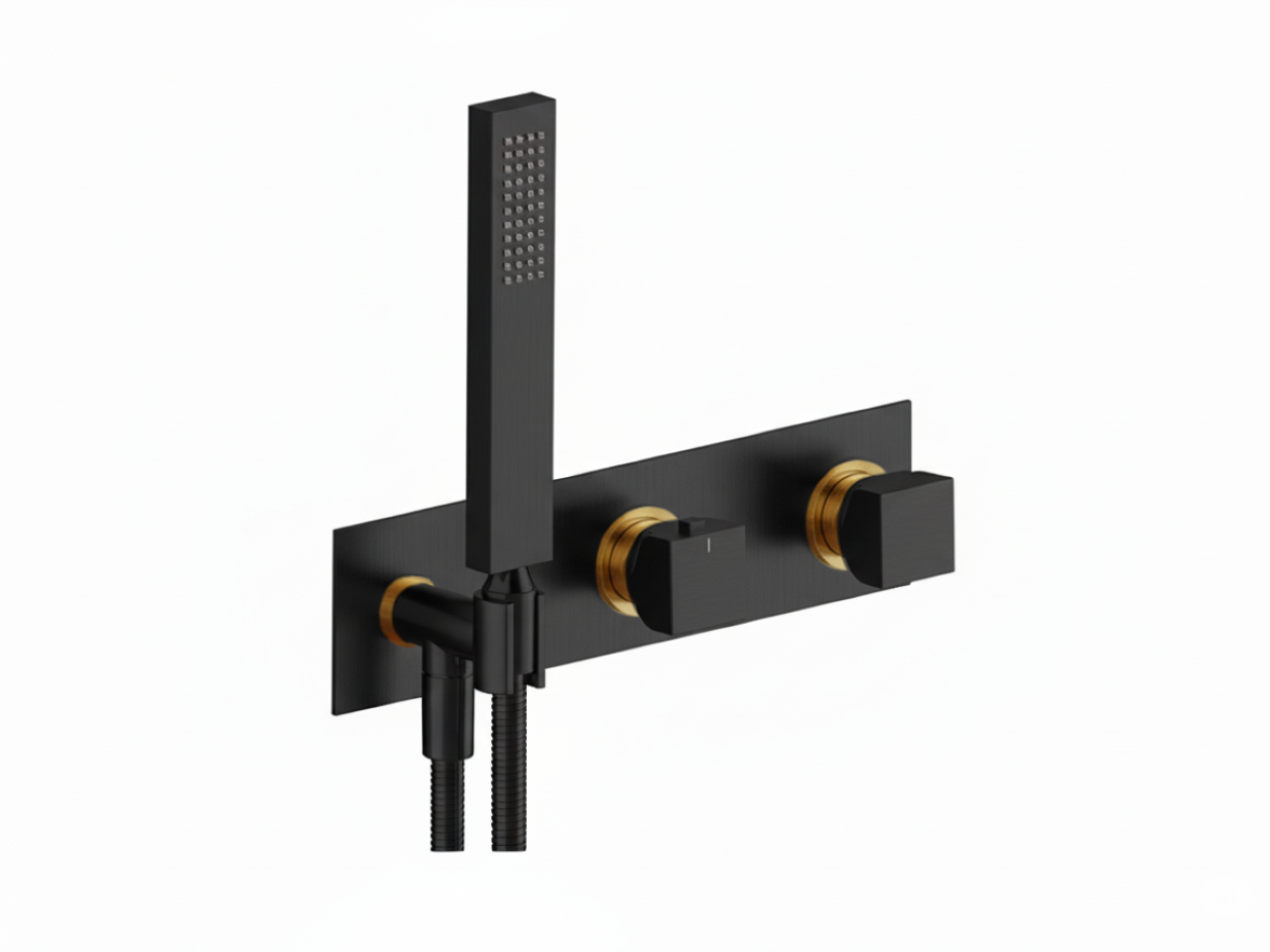 Exposed part for con.thermo.shower valve,2-outlets HI-RISE_RI019640 -1