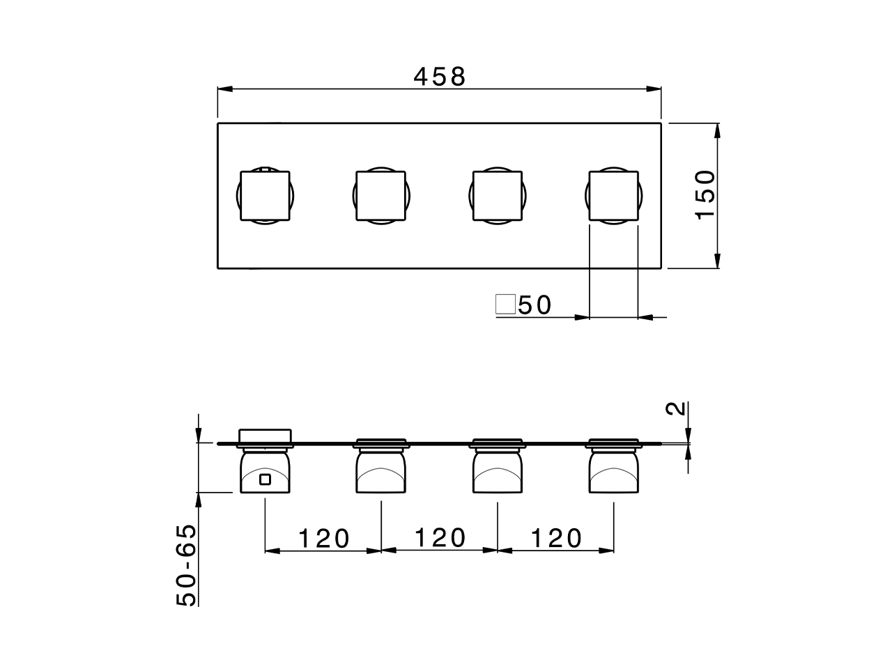 Cover Part for 3 Function Concealed Thermo. Valve HI-RISE_RI01R300 - v1