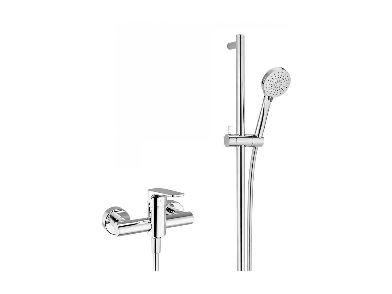 Single lever shower mixer, with shower set ROCK&ROLL_RK000460 - v1