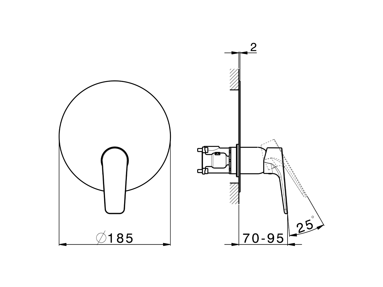 Exposed part for Single Lever One Box Valve ONE BOX_RK0BM010 - v1