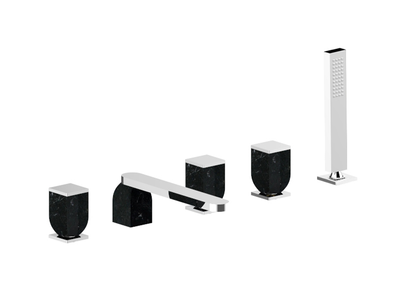 Deck-mounted 5-hole bath mixer HI-RISE_RM000260 - v1