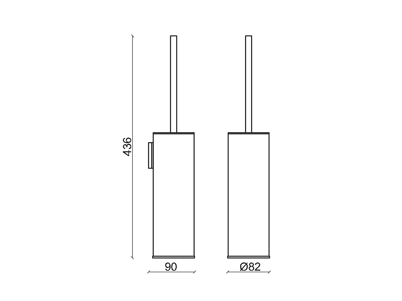 Wall mounted toilet brush BATHROOM ACCESSORIES_S2090671C - v1