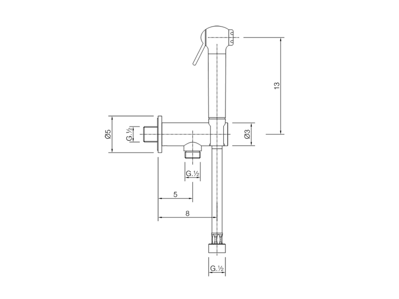 Bidet handshower set HYGENIC SHOWERS_SC007910 - v1