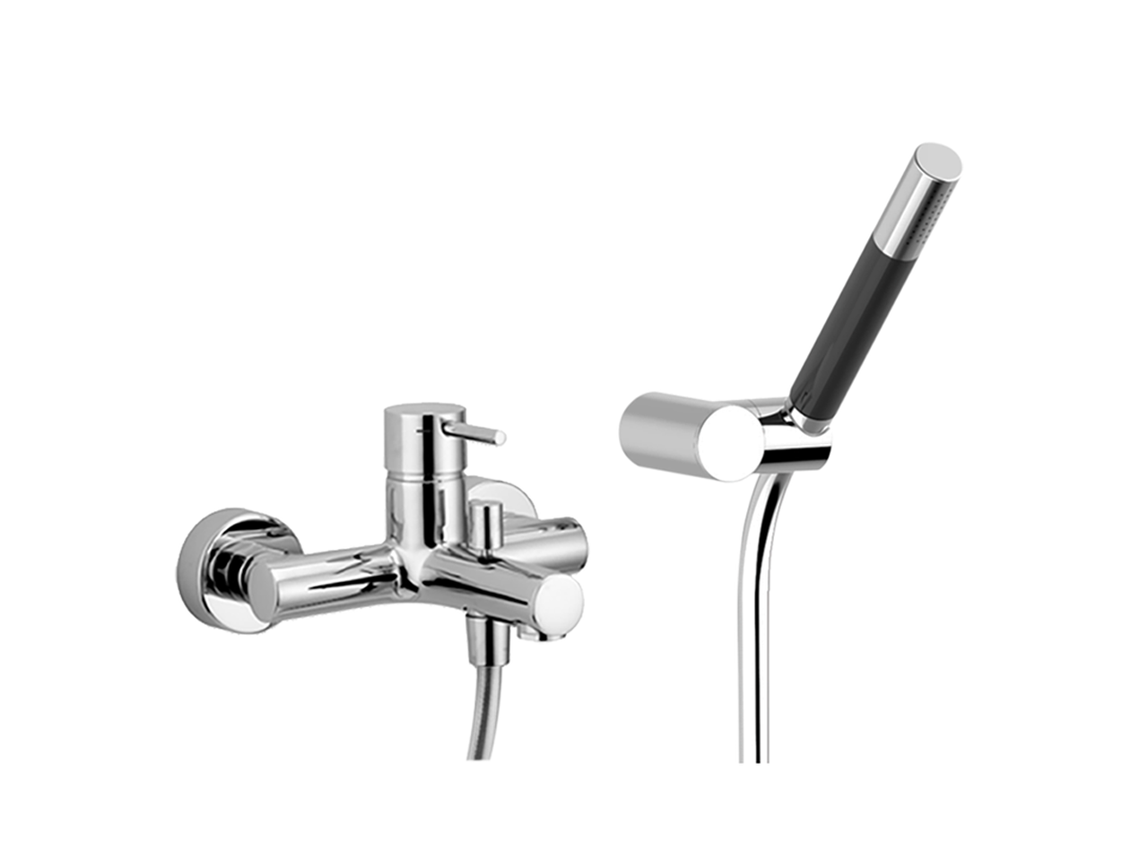 CisalSingle lever bath mixer, with shower set SLIM_SM000120