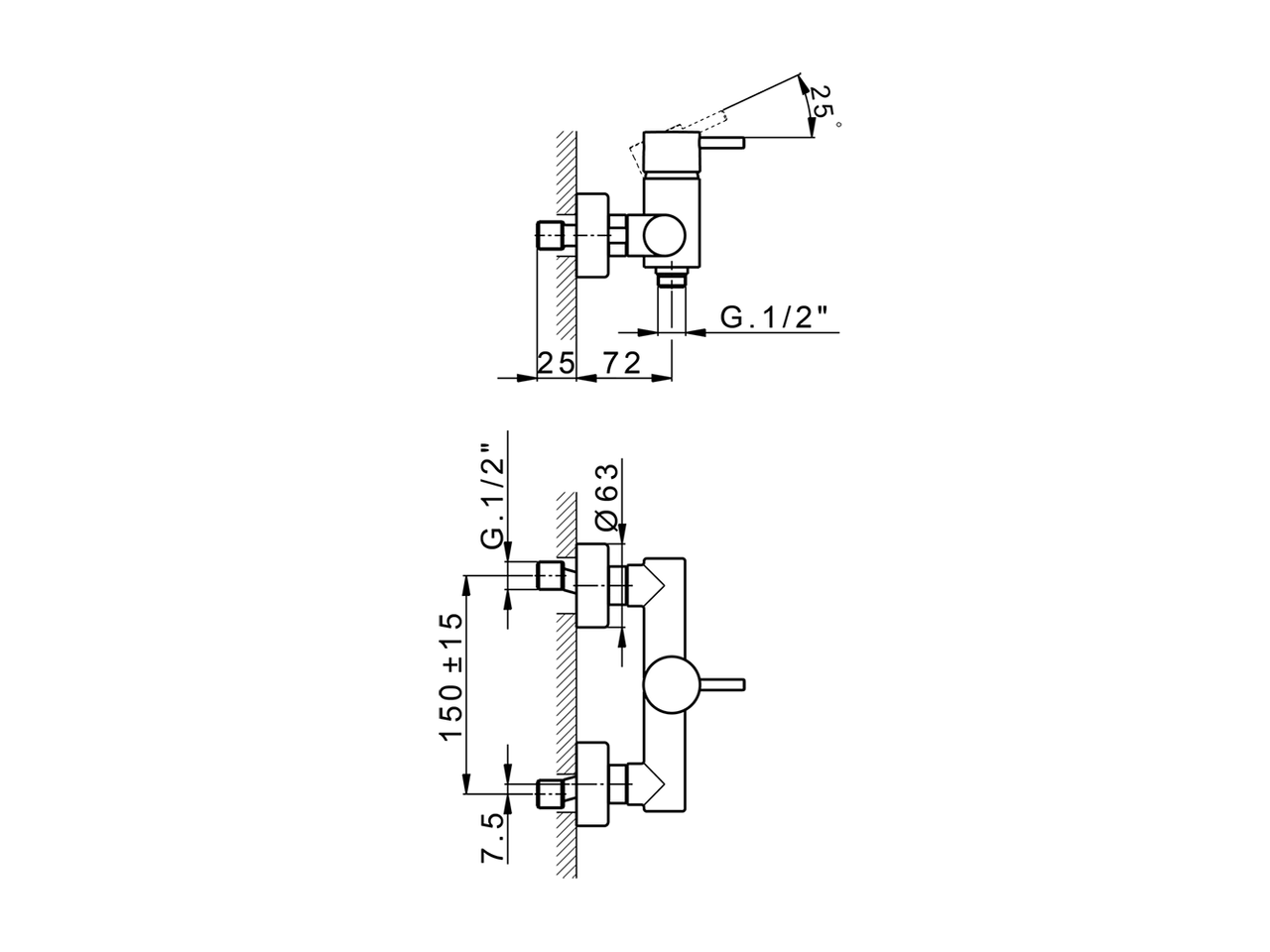 Single lever shower mixer SLIM_SM000440 - v1