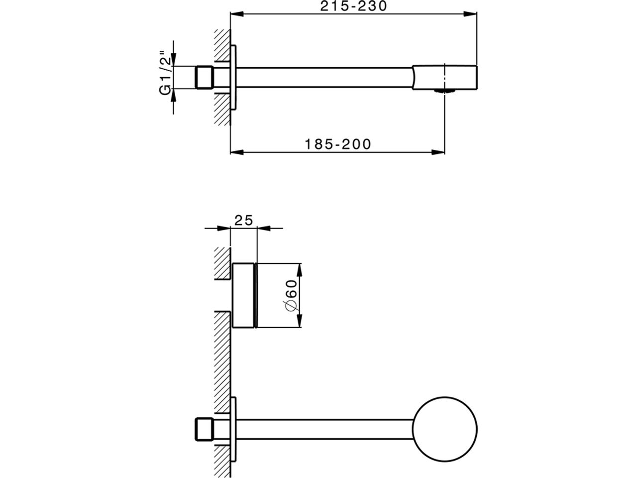 Exposed part for concealed washbasin mixer SLIM_SM013510 - v1