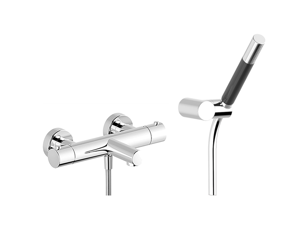 Thermostatic bath mixer, with shower set SLIM_SMD23010 - v1
