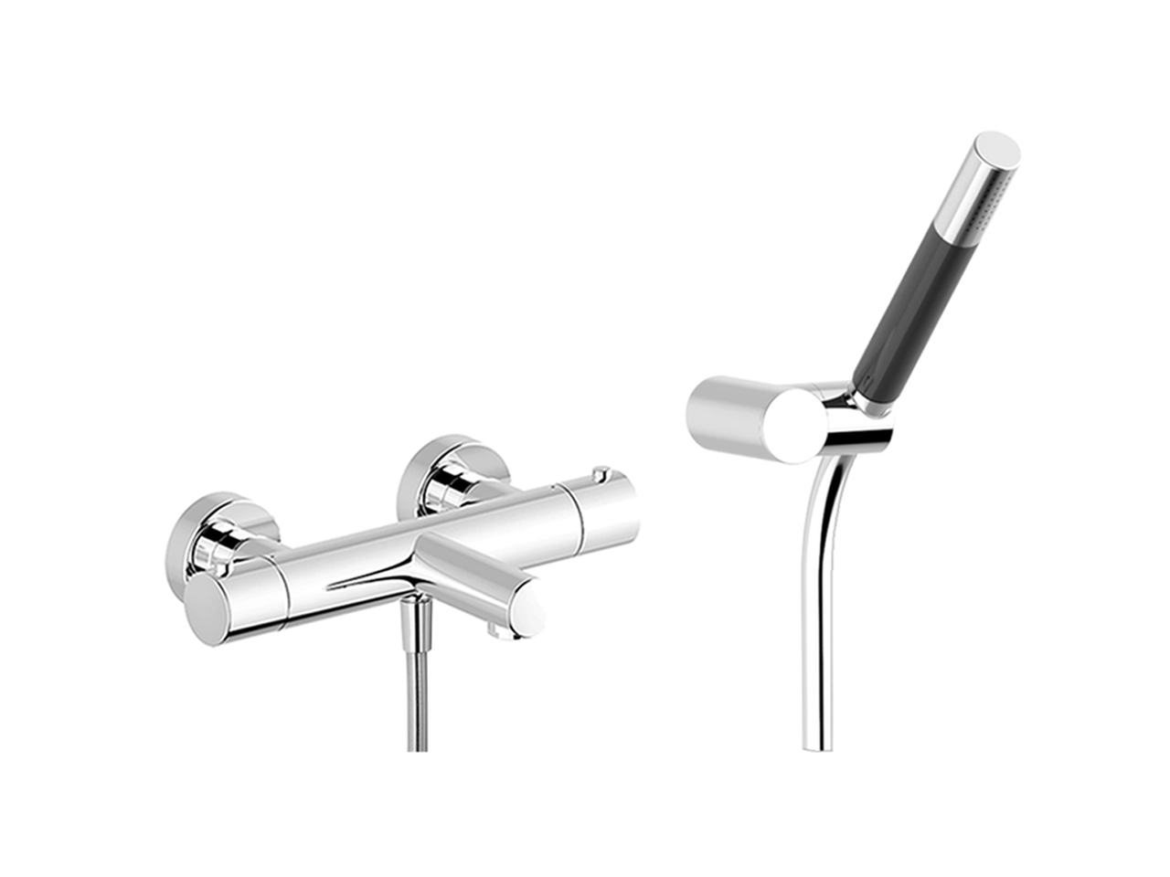 CisalThermostatic bath mixer, with shower set SLIM_SMD23010