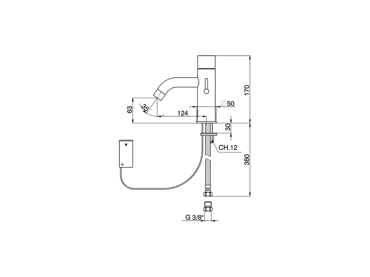 Washbasin electronic mixer TRONIC_TN000540 - v1