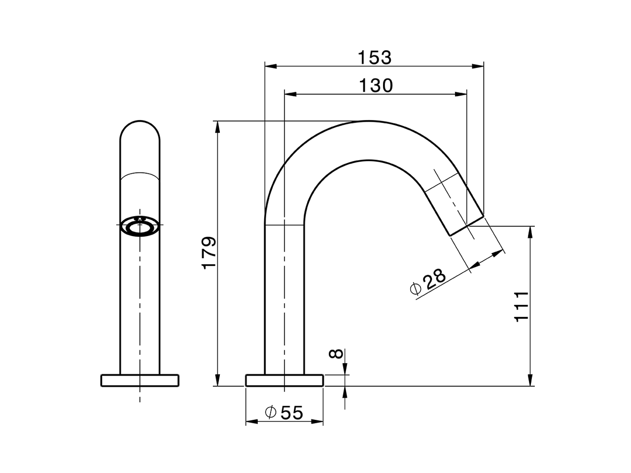 Electronic pillar tap TRONIC_TN000910 - v1