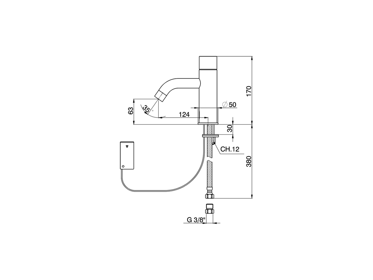 Washbasin electronic faucet TRONIC_TN001540 - v1