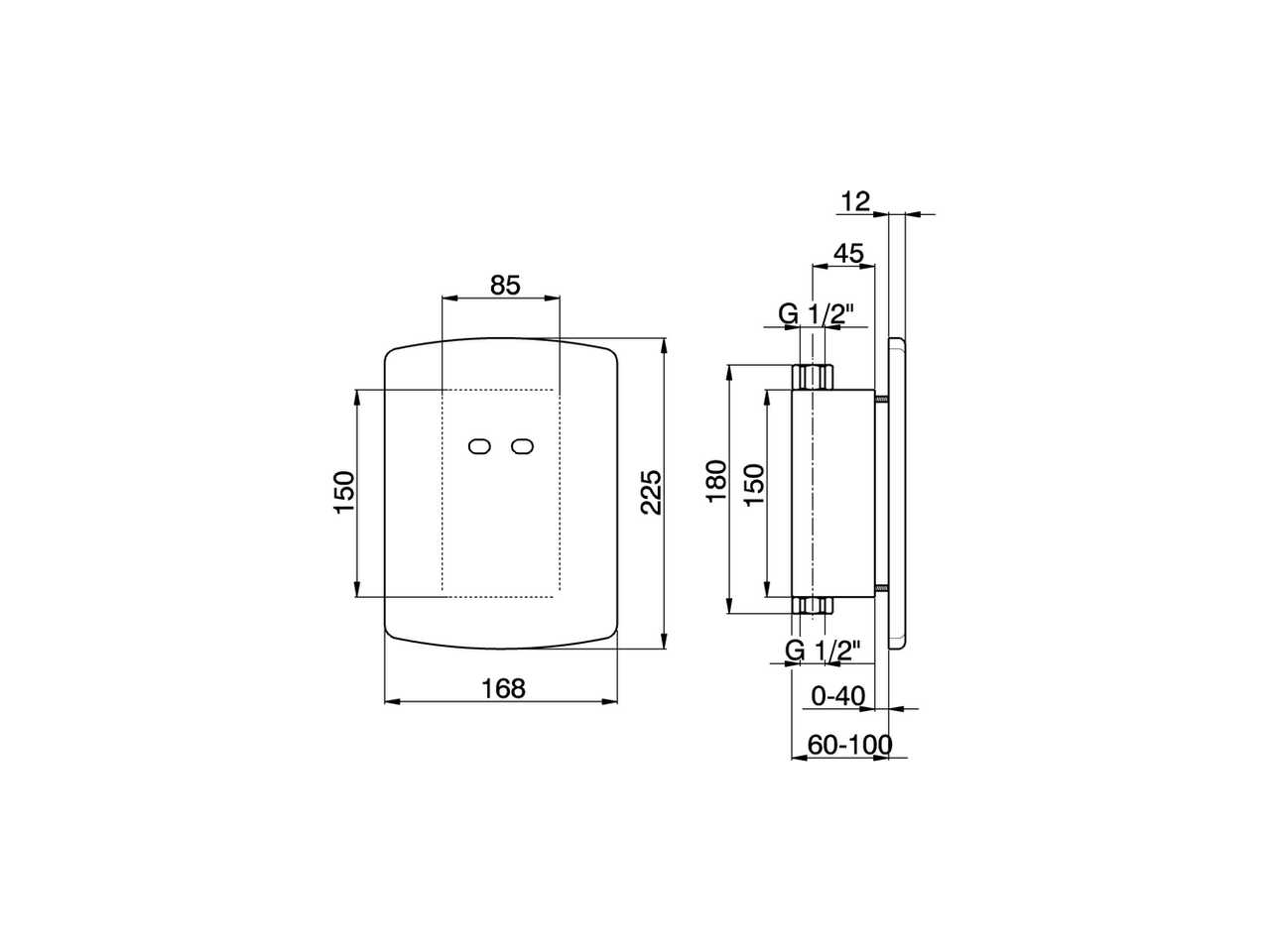 Concealed urinal electronic valve TRONIC_TN002710 - v1