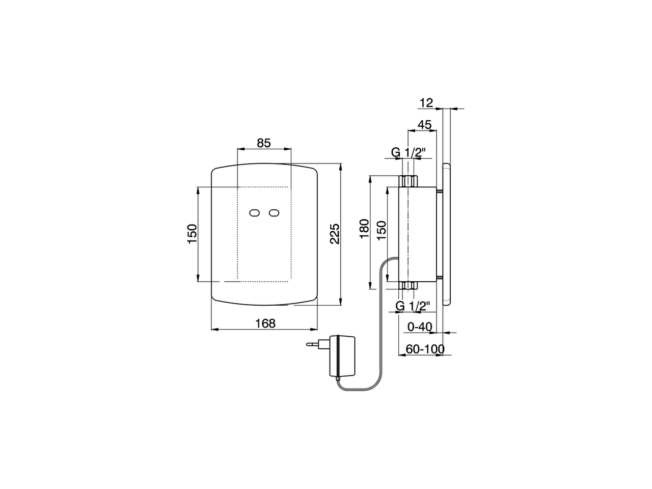 Concealed urinal electronic valve TRONIC_TN002711 - v1