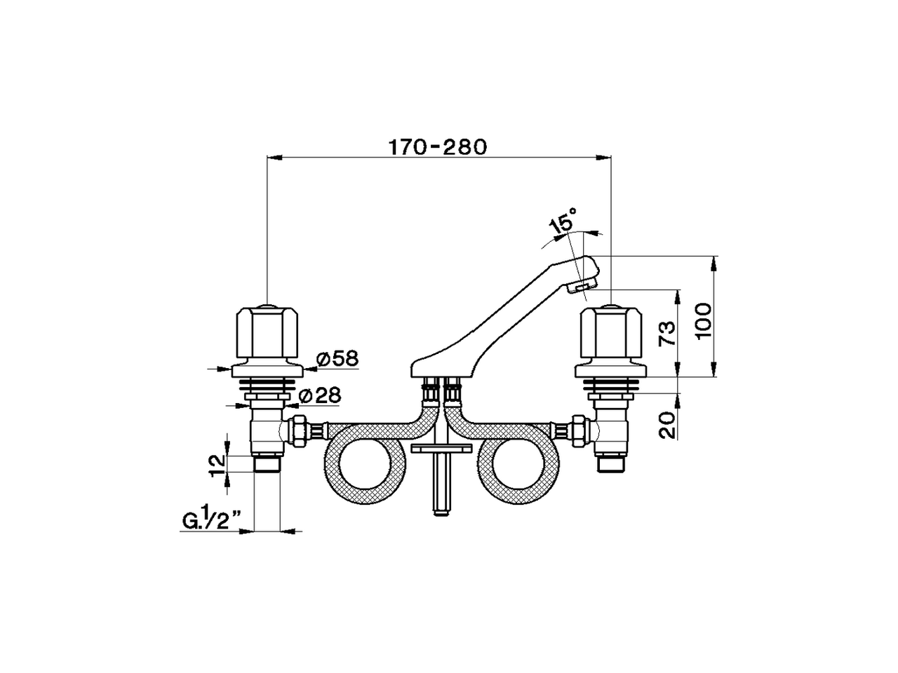Washbasin 3-holes mixer TR_TR000800 - v1