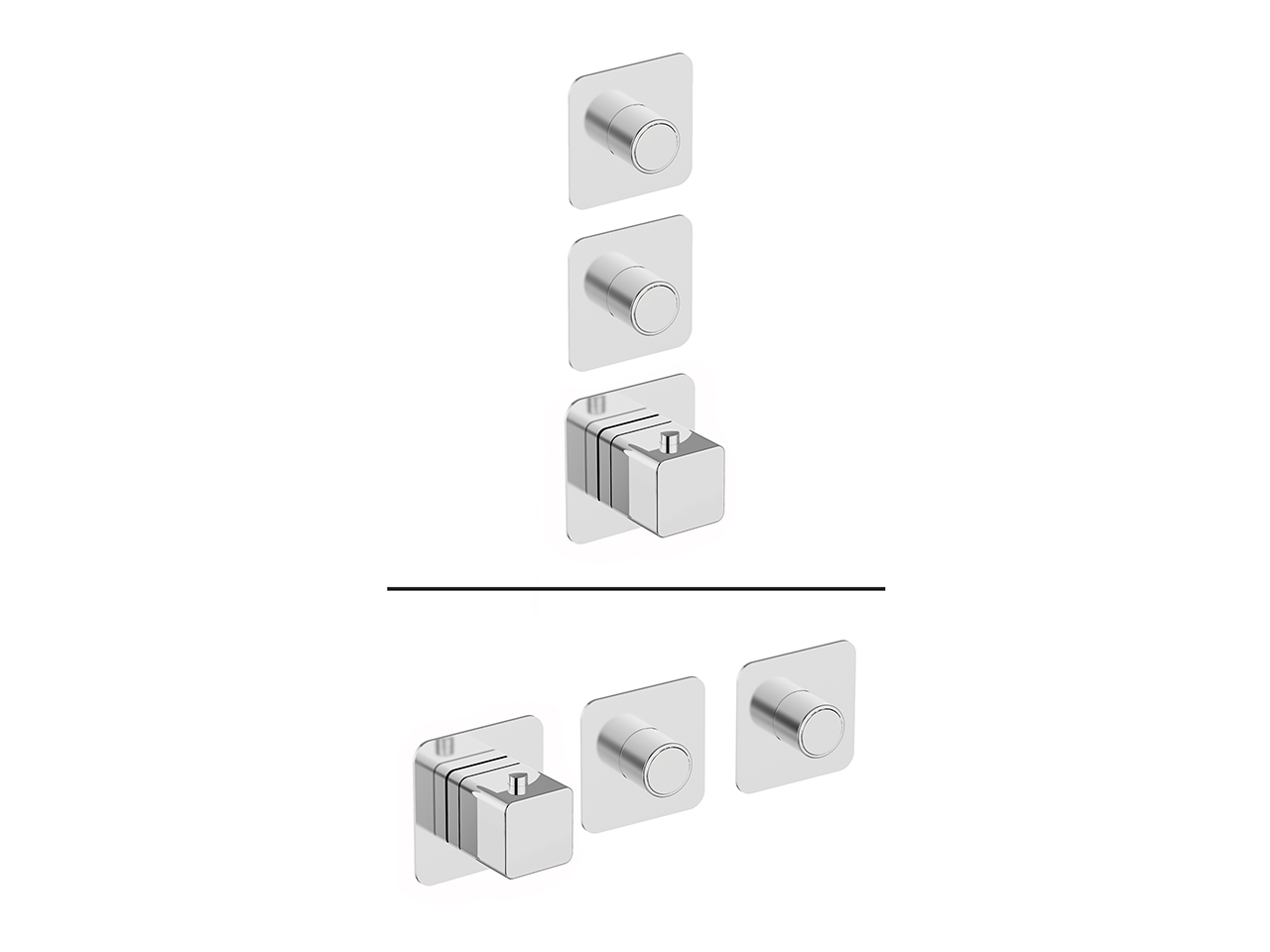 CisalCover Part for 2 Function Concealed Thermo Valve PURA AURA_U10KG010
