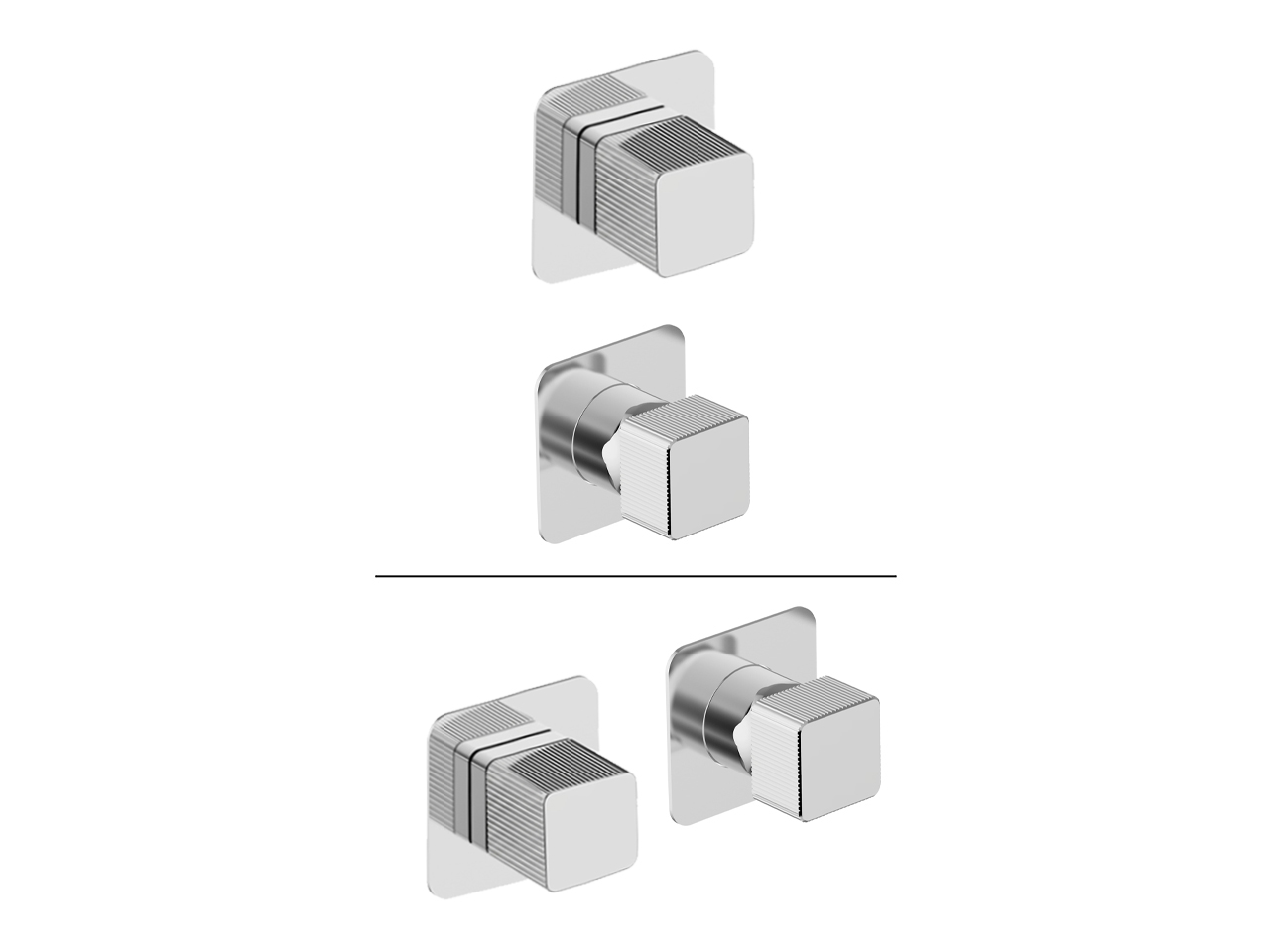 CisalExpo. part for concealed S.L. shower valve PLISSÉ AURA_U20G7200