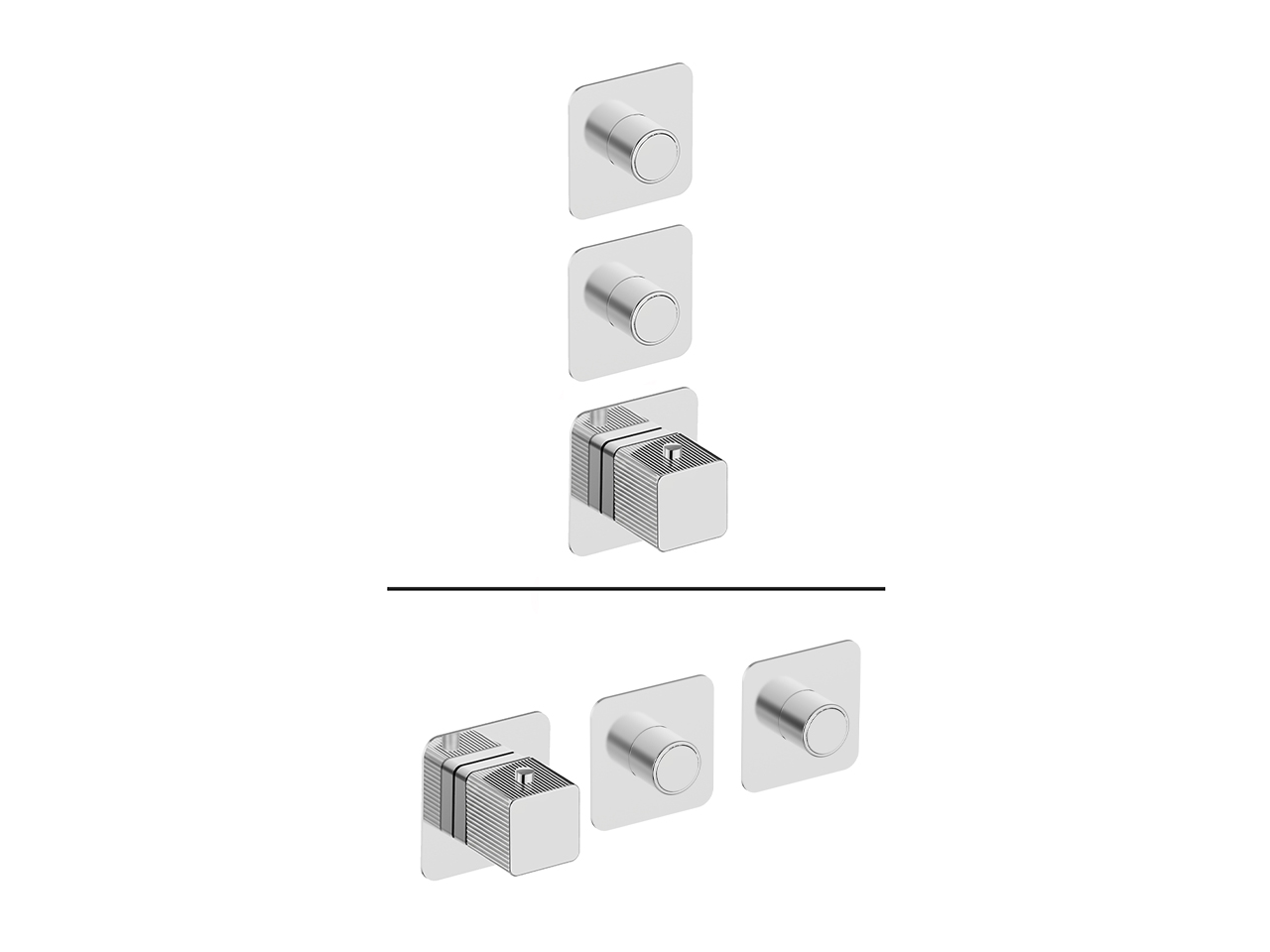 CisalCover Part for 2 Function Concealed Thermo Valve PLISSÉ AURA_U20KG010