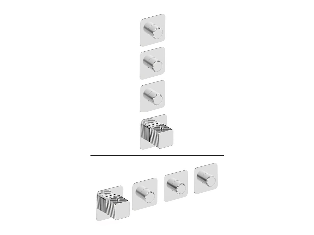 CisalCover Part for 3 Function Concealed Thermo Valve PLISSÉ AURA_U20KG020