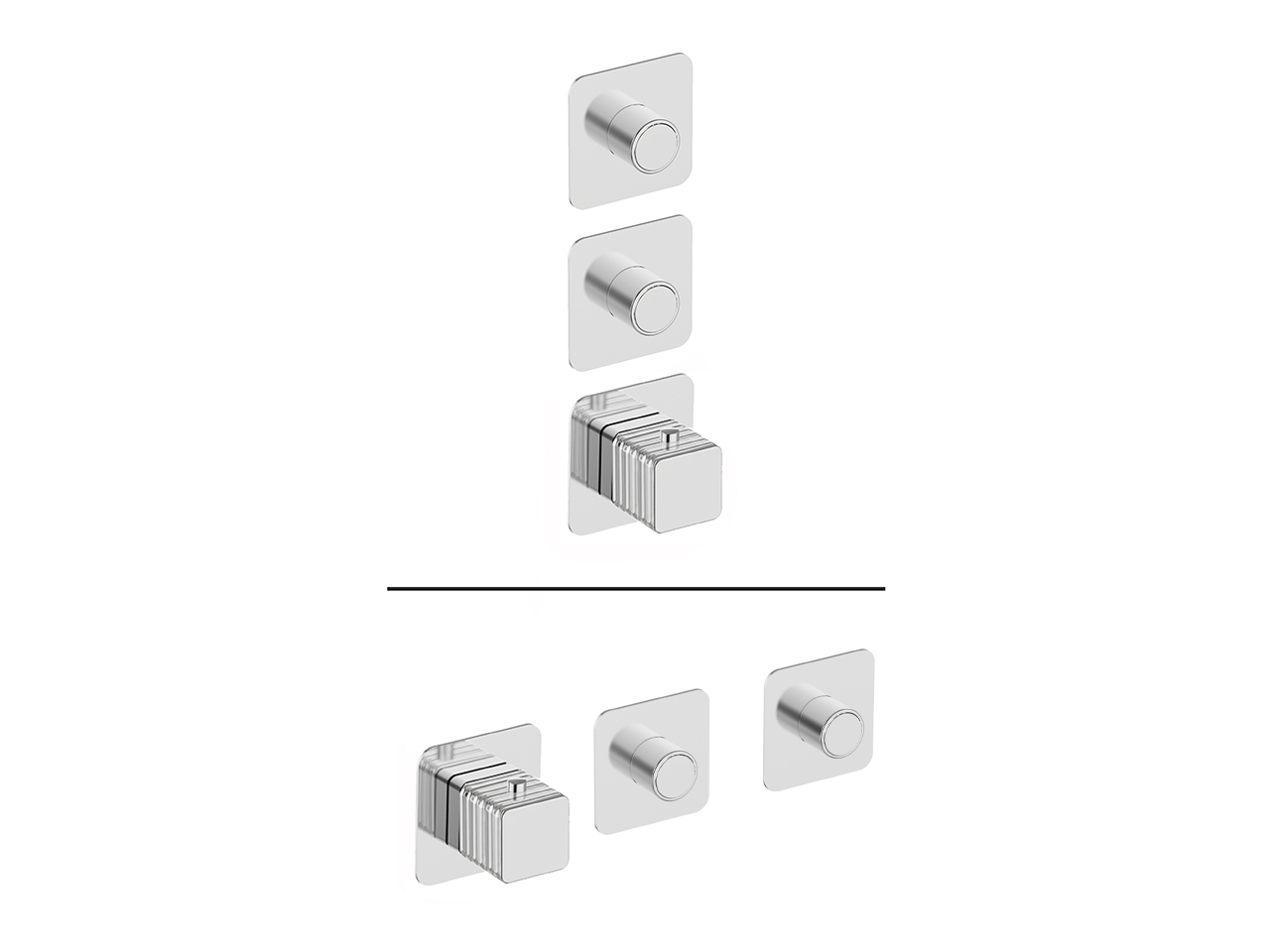 CisalCover Part for 2 Function Concealed Thermo Valve ARTE AURA_U30KG010