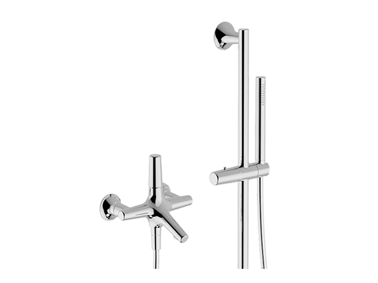 Single lever bath mixer, with shower set VITA_VI000064 - v1