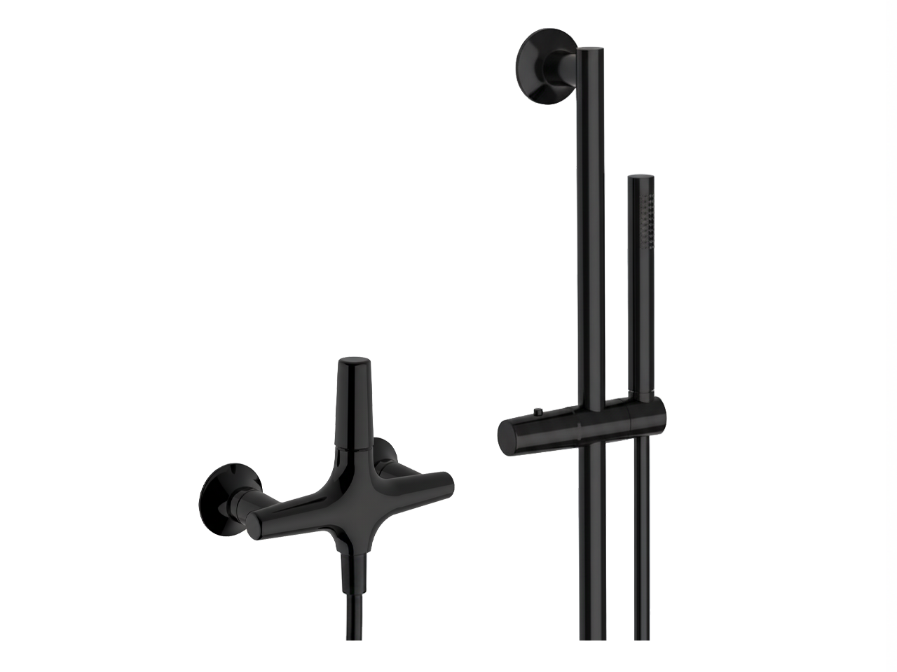 Single lever shower mixer, with shower set VITA_VI000464 -1