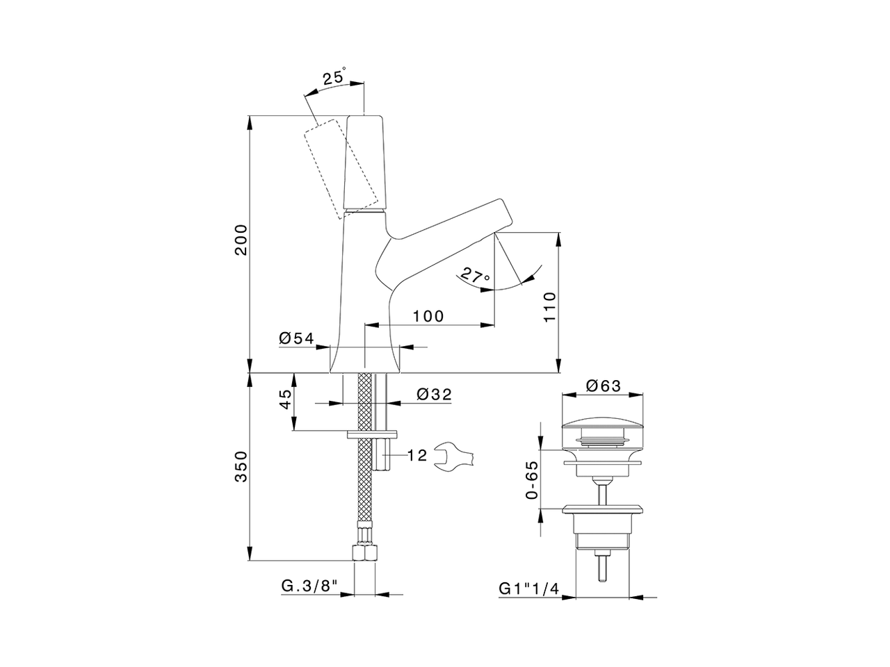 Single lever washbasin mixer VITA_VI000514 - v1