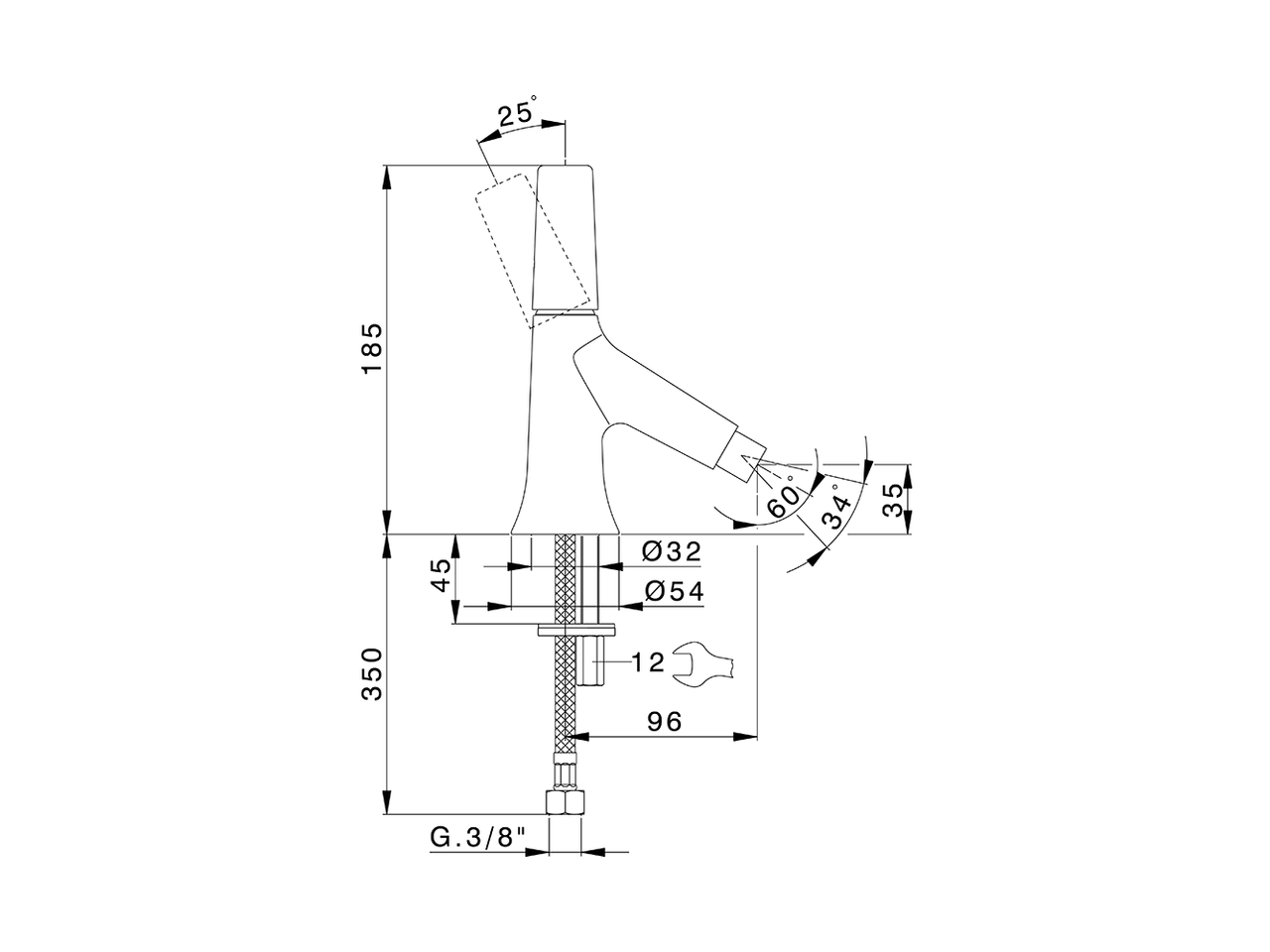 Single lever bidet mixer VITA_VI000564 - v1