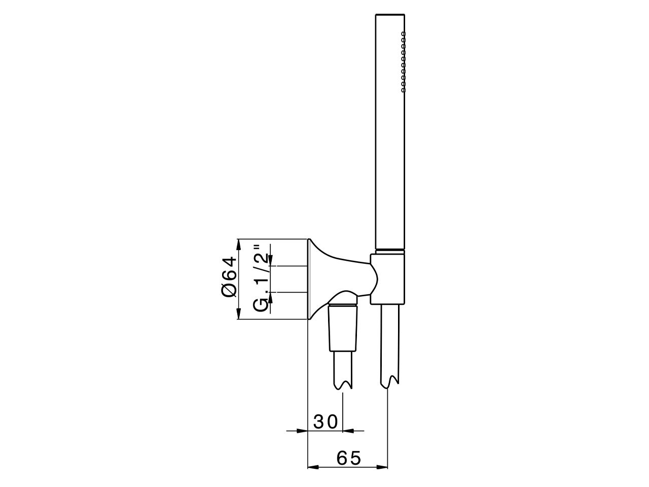 Shower set with wall elbow VITA_VI003033 - v1