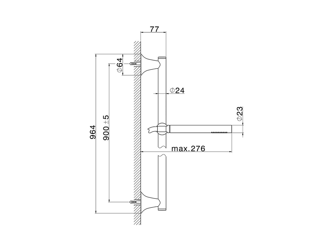 Slide rail shower kit VITA_VI003111 - v1