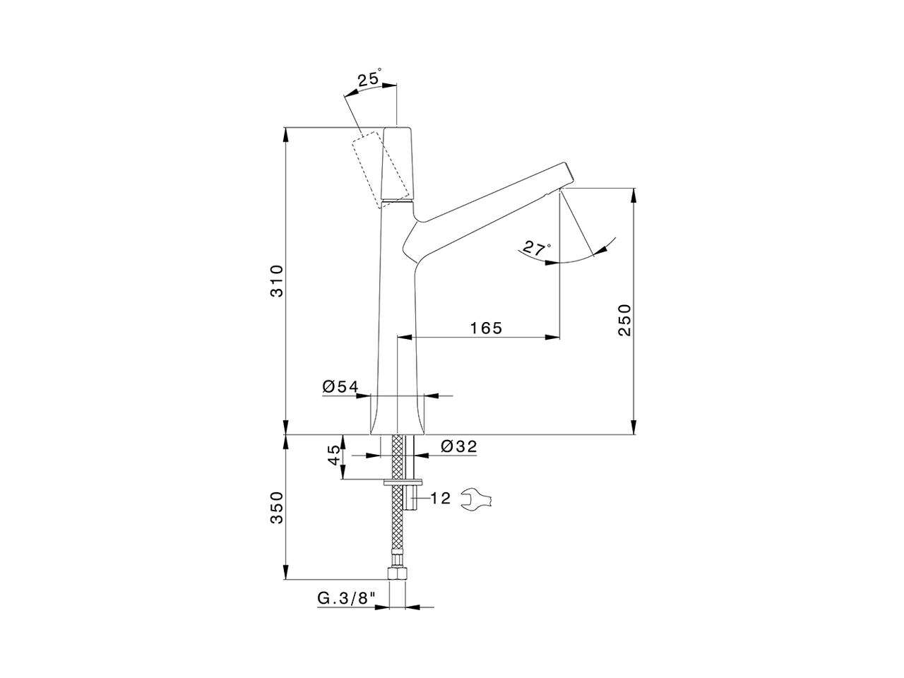 Single lever tall washbasin mixer VITA_VI003544 - v1