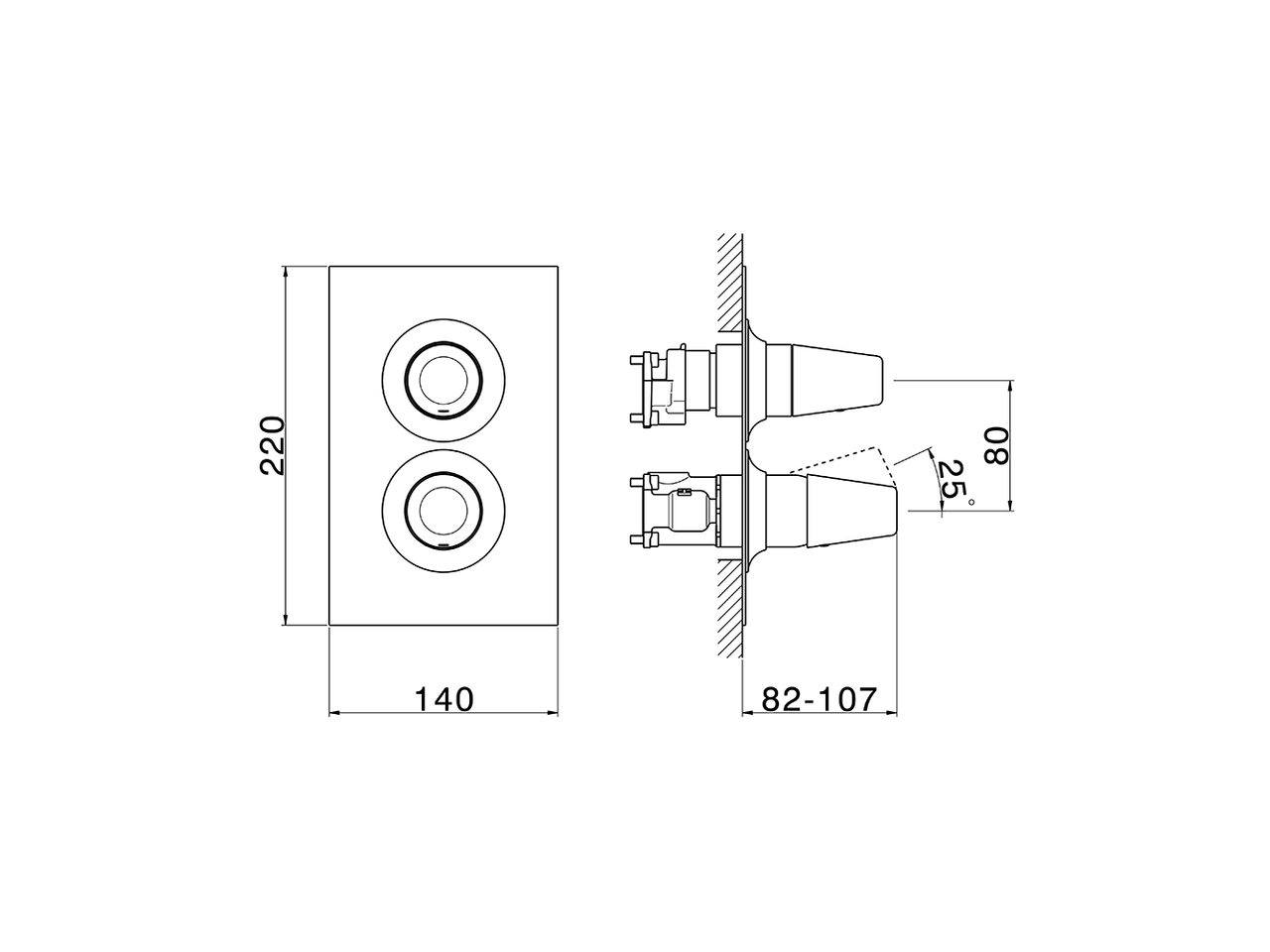 Exposed part for Single Lever One Box Valve ONE BOX_VI0BM030 - v1