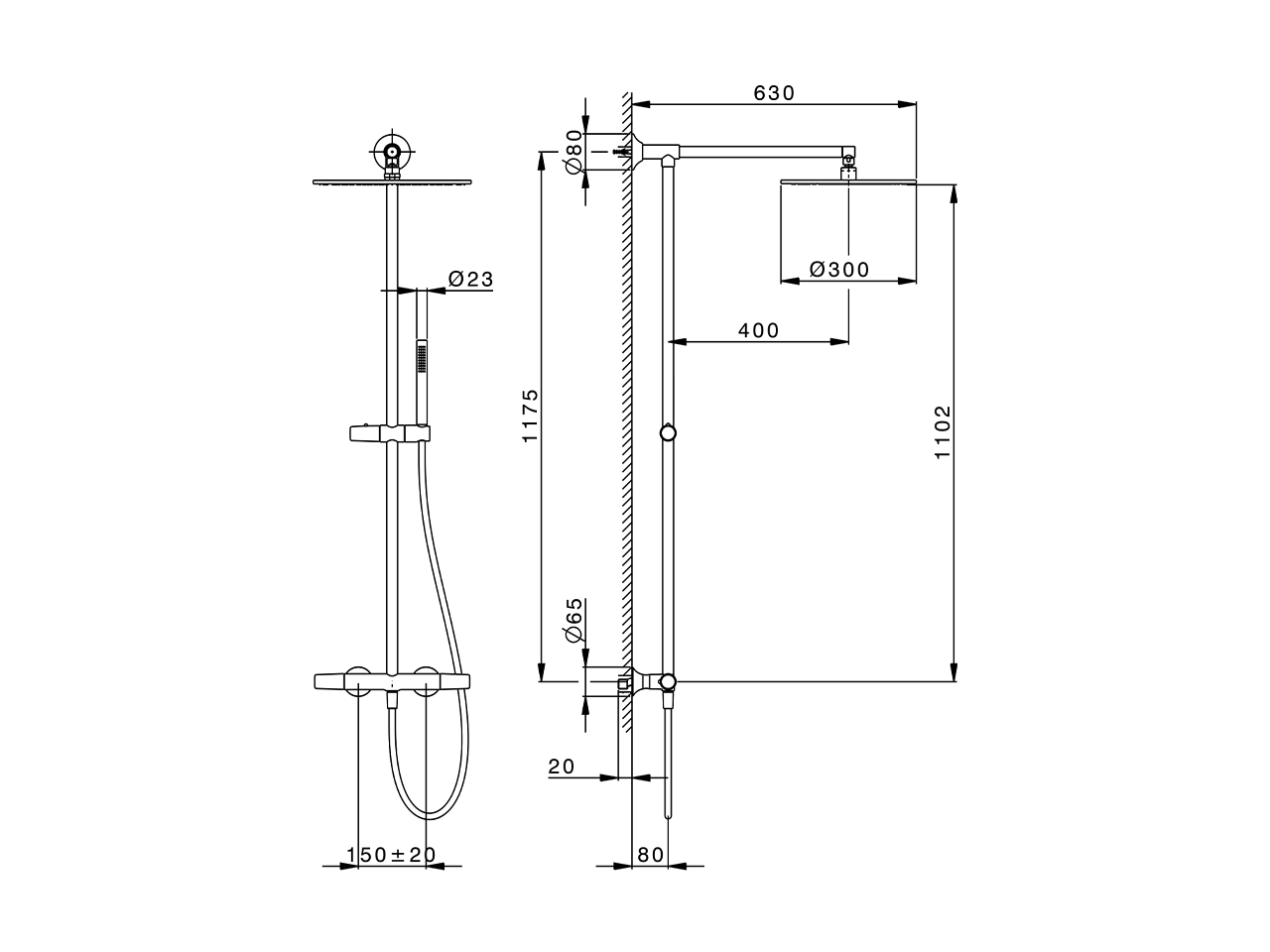 2-functions Thermostatic shower set VITA_VIC7801N - v1