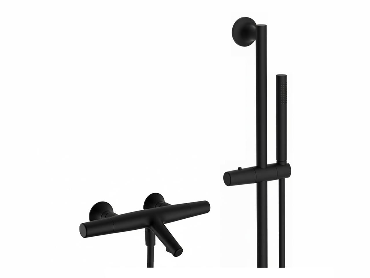 Thermostatic bath-shower mixer with sliding bar VITA_VIS21010 -1