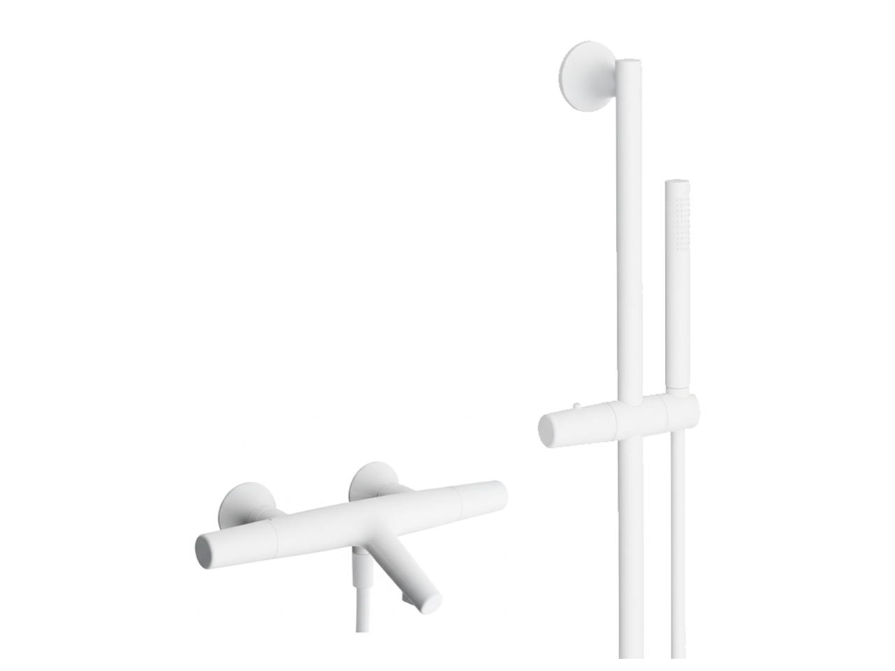 Thermostatic bath-shower mixer with sliding bar VITA_VIS21010 -1