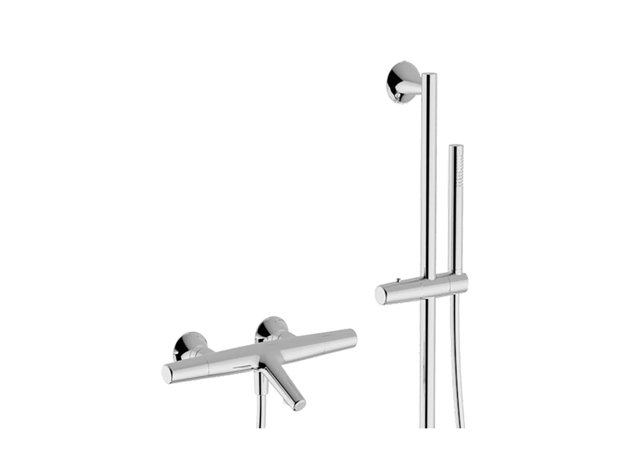 CisalThermostatic bath-shower mixer with sliding bar VITA_VIS21010