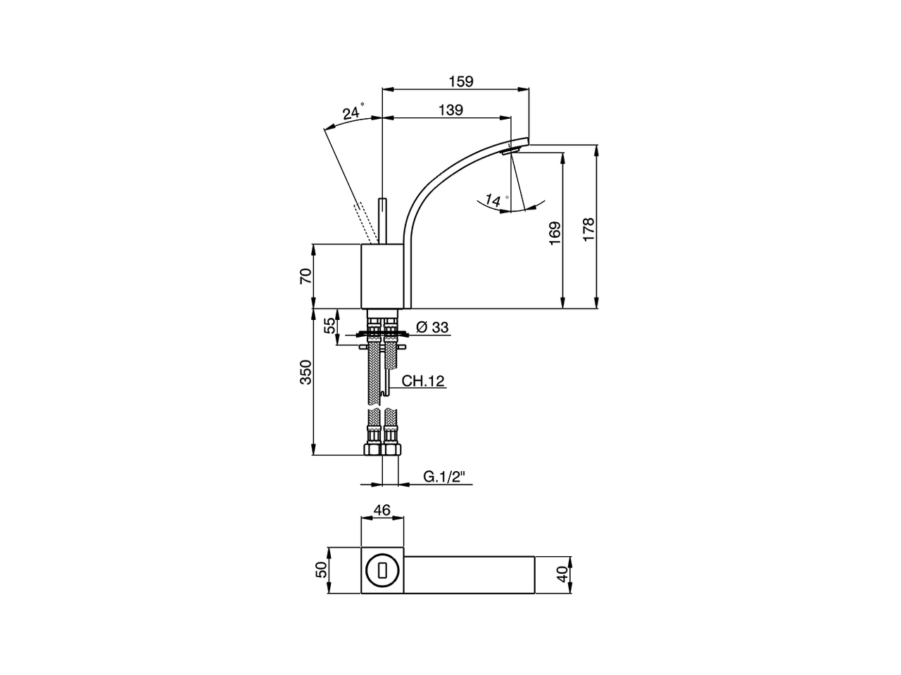 Single lever washbasin mixer WAVE_WA000542 - v1