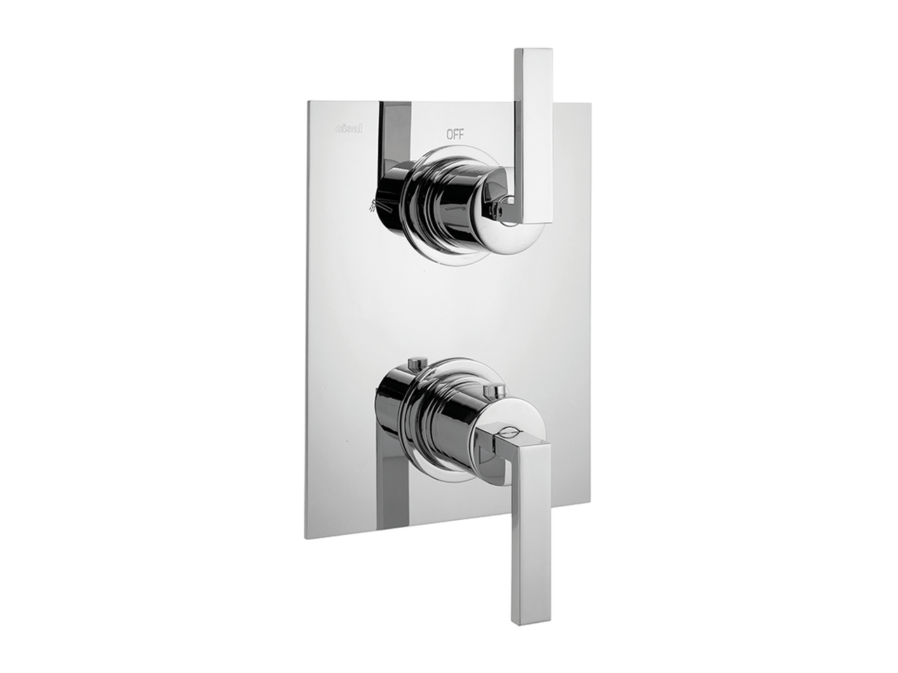 CisalExposed part for con.thermo.shower mixer, 2-outlet WAVE_WA019100