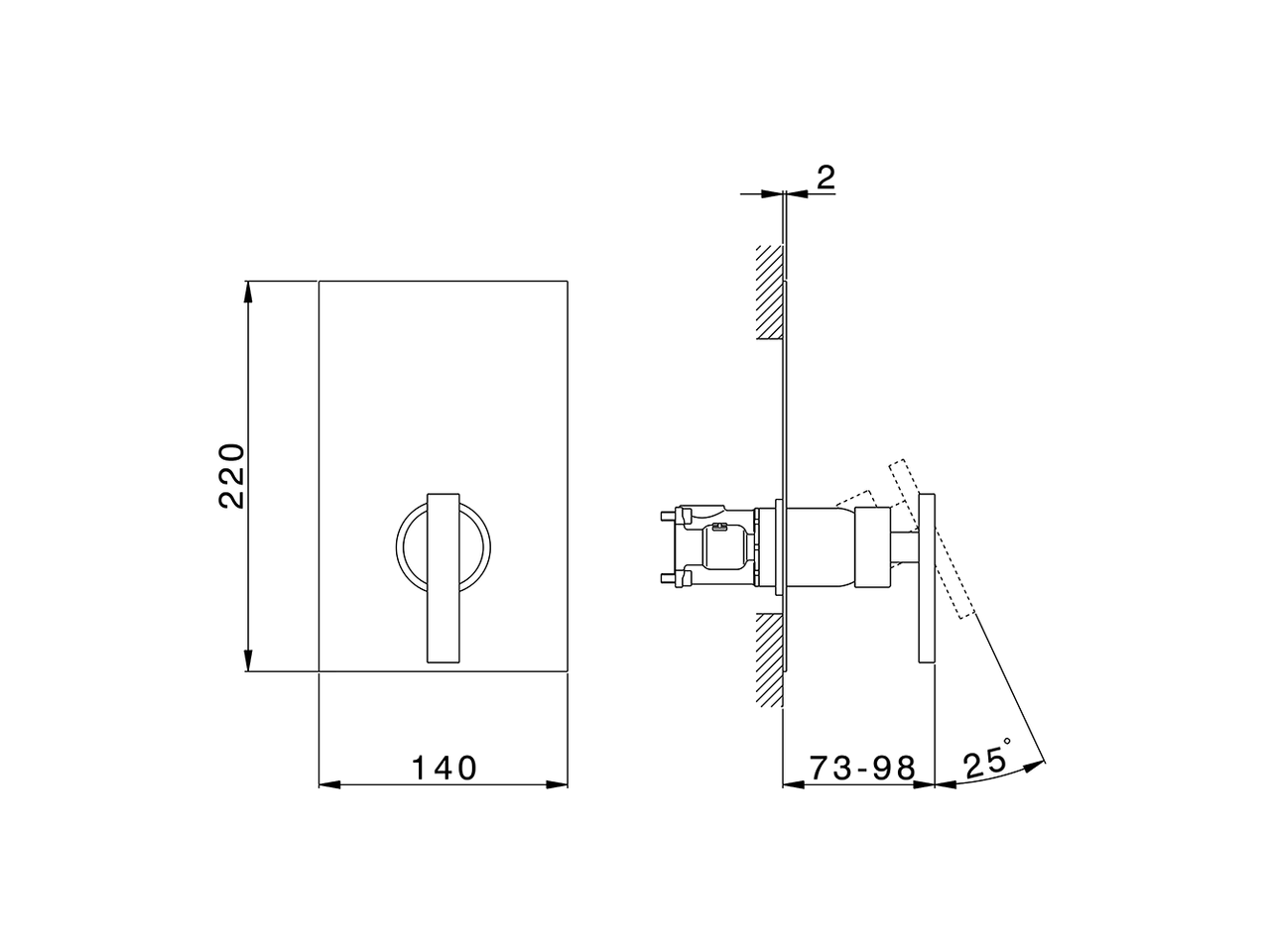 Exposed part for Single Lever One Box Valve ONE BOX_WE0BM010 - v1