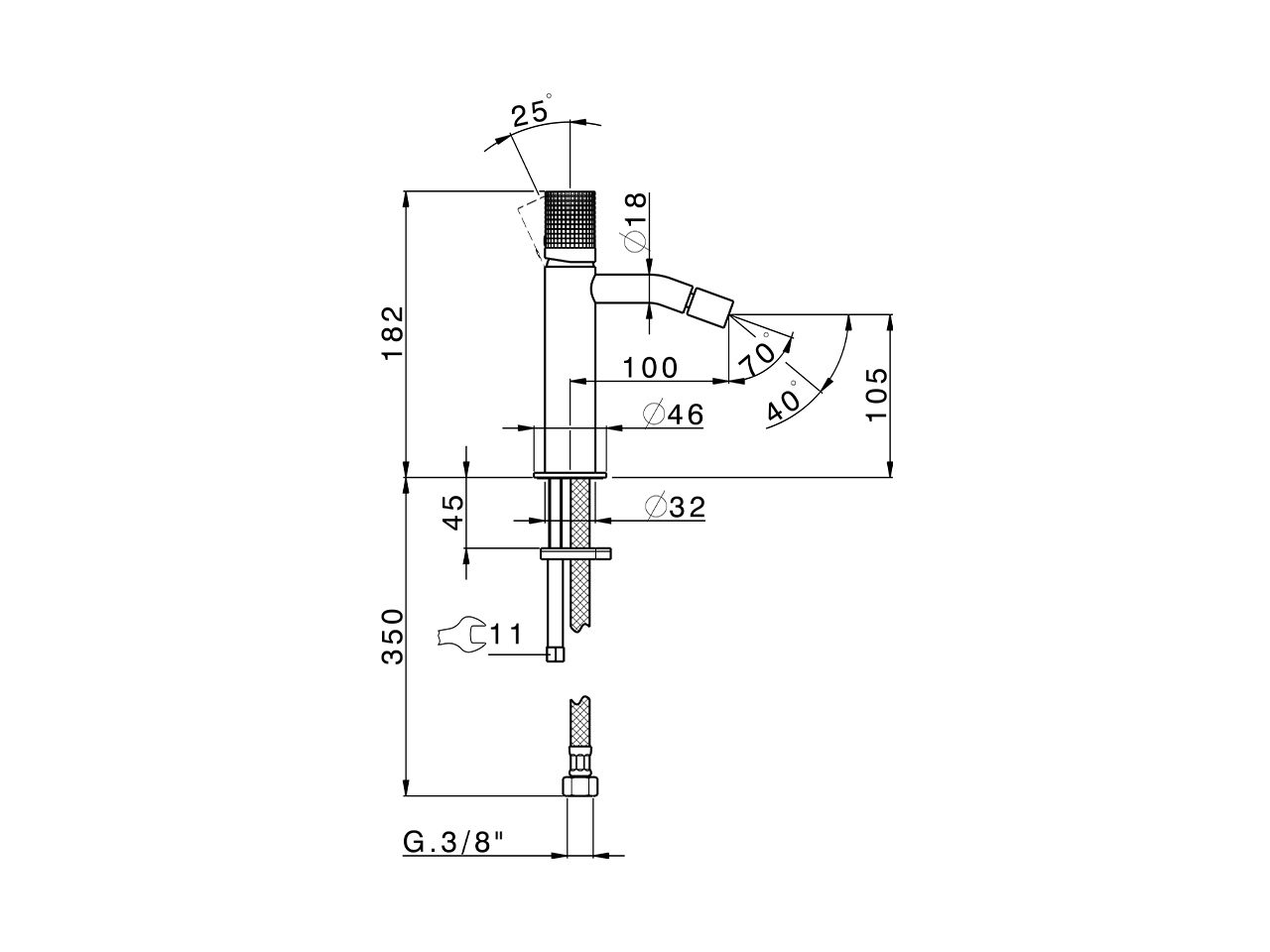 Single lever bidet mixer NUANCE X32_X1000564 - v1