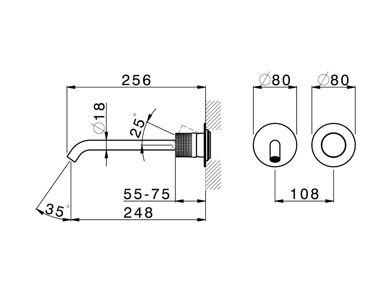 Exposed part for single lever washbasin valve NUANCE X32_X1005511 - v1