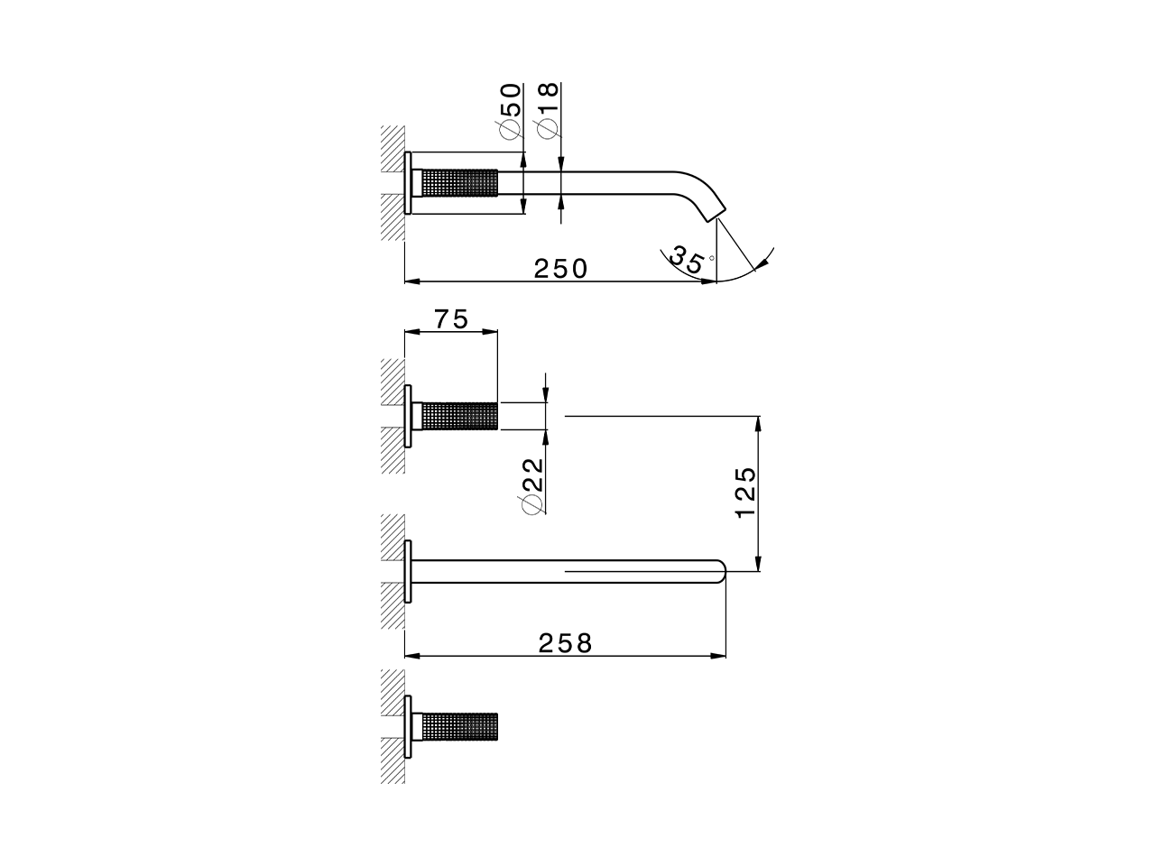 Exposed part for concealed washbasin mixer NUANCE X32_X1013511 - v1
