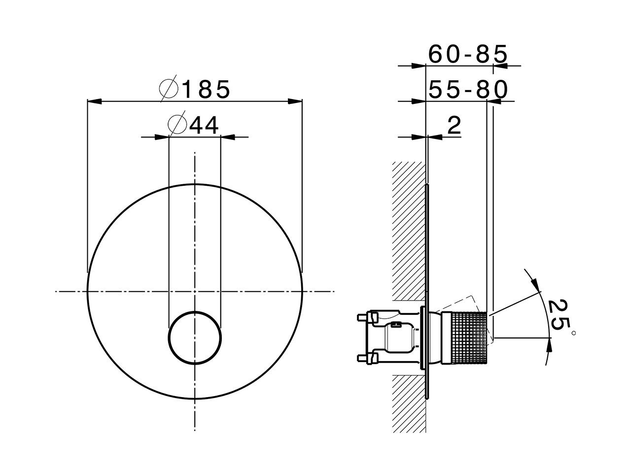Exposed part for Single Lever One Box Valve ONE BOX_X10BM010 - v1