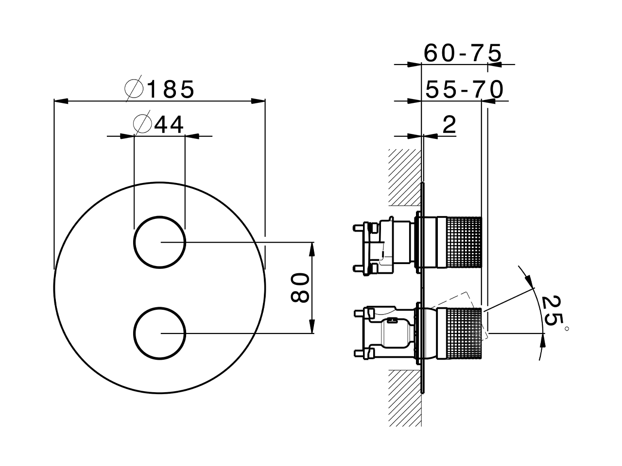 Exposed part for Single Lever One Box Valve ONE BOX_X10BM030 - v1