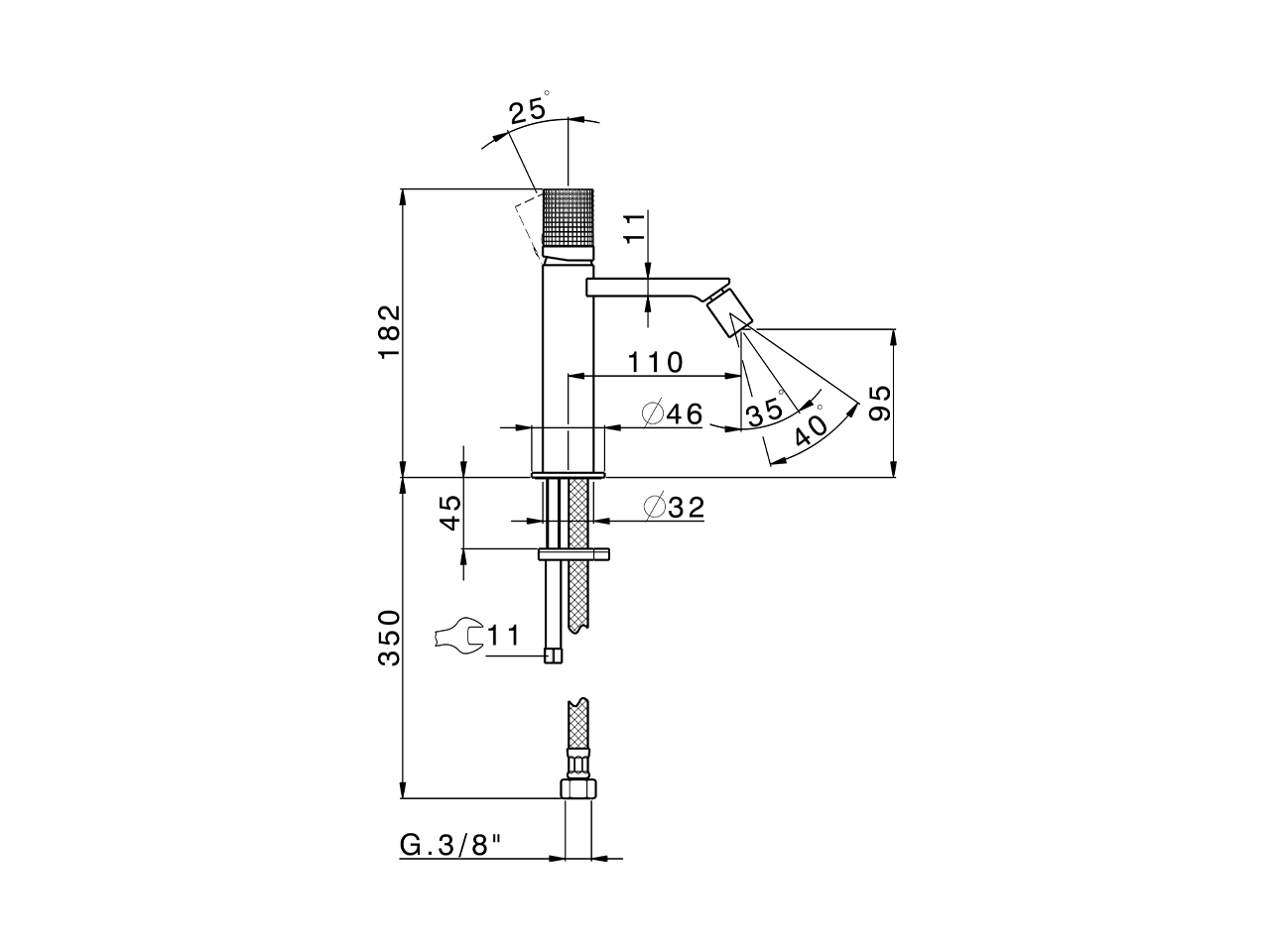 Single lever bidet mixer NUANCE X32_X2000564 - v1