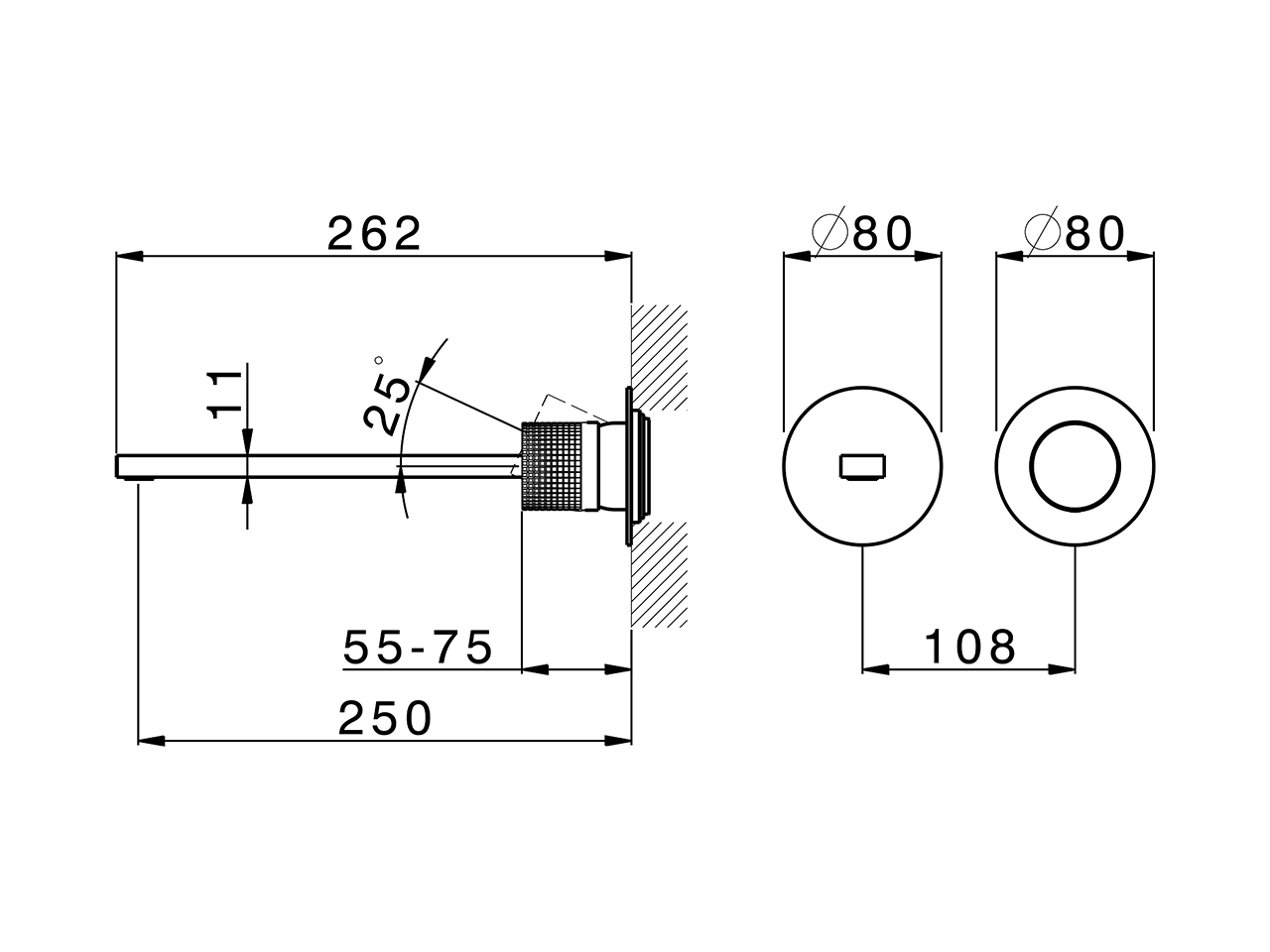 Exposed part for single lever washbasin valve NUANCE X32_X2005511 - v1